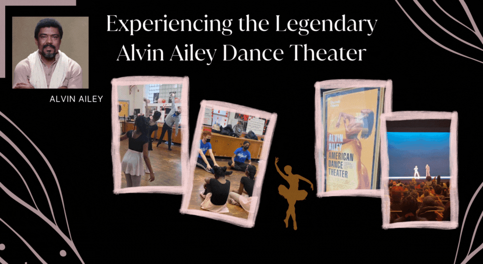  students with Alvin Ailey dancers